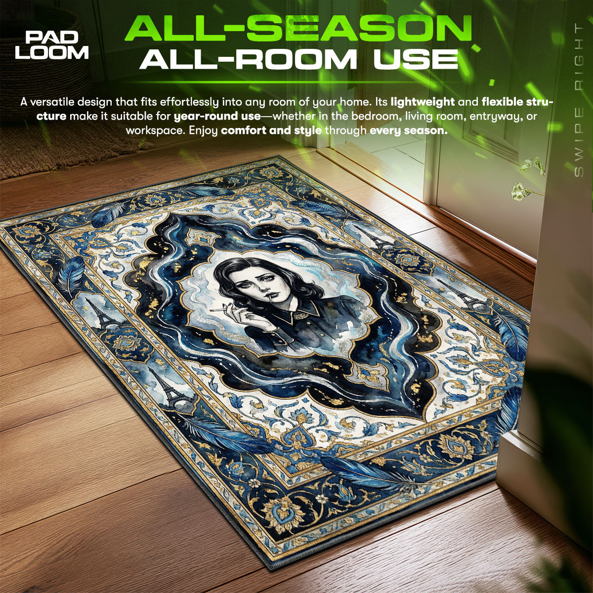 Elizabeth Noir Paris Rug - BioShock Infinite Chair Mat