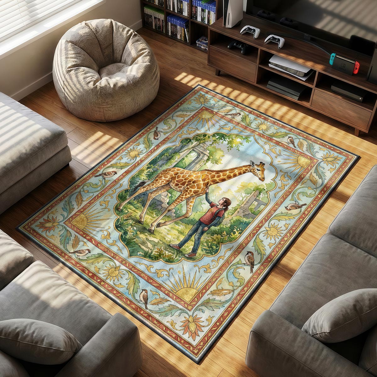 Ellie Giraffe Peace Rug - The Last of Us Chair Mat