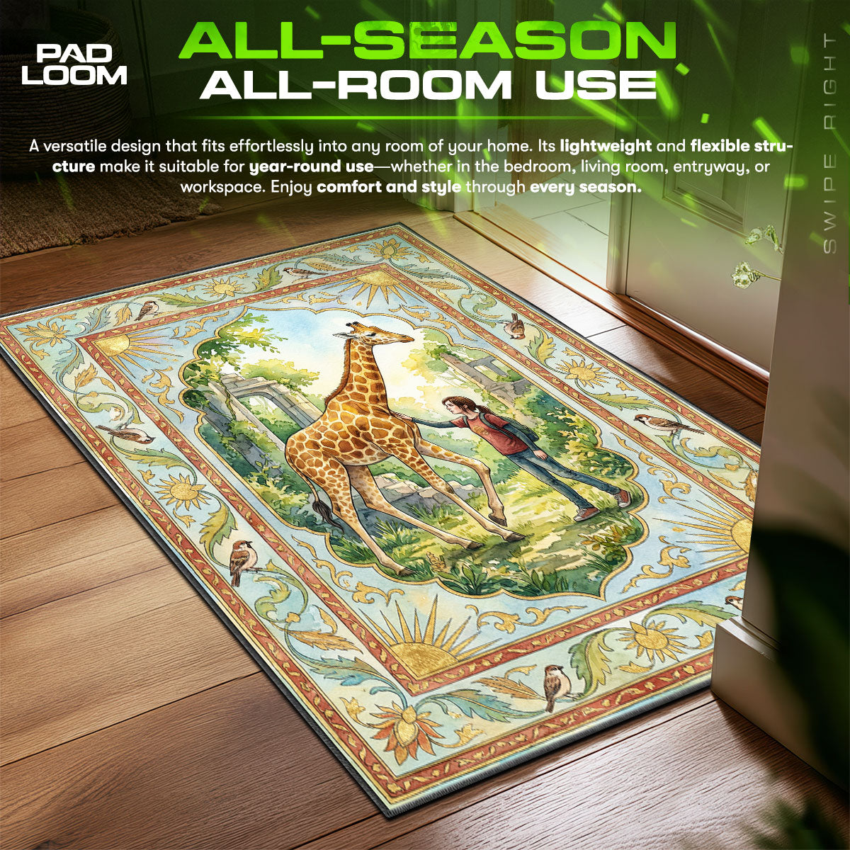 Ellie Giraffe Peace Rug - The Last of Us Chair Mat