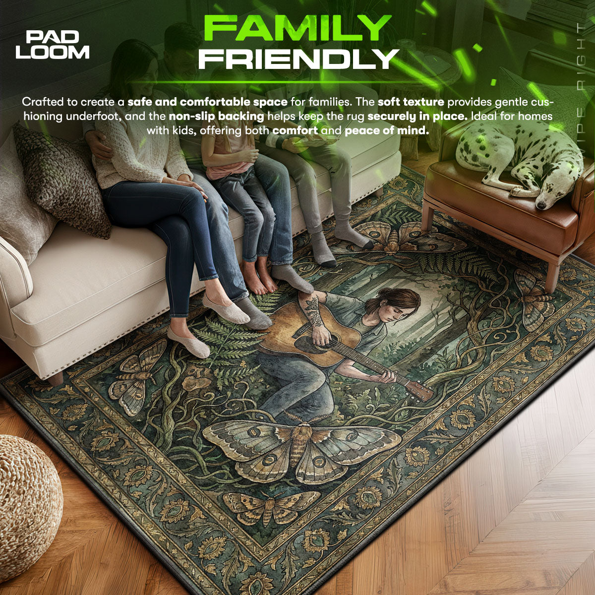 Ellie Moth Serenade Rug - The Last of Us Chair Mat