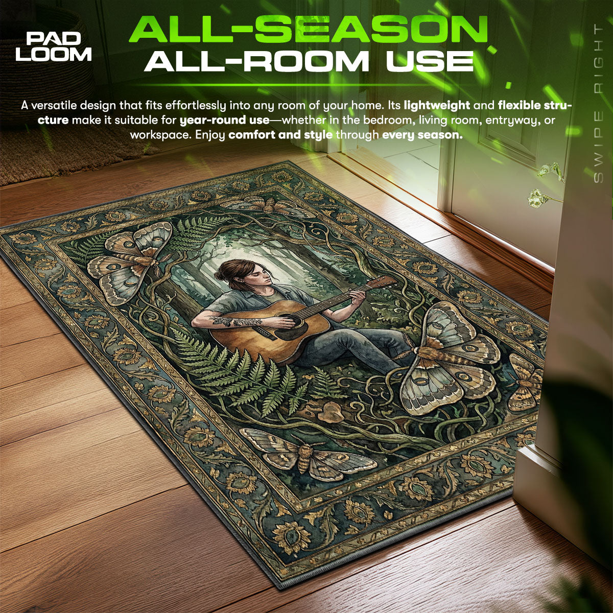 Ellie Moth Serenade Rug - The Last of Us Chair Mat