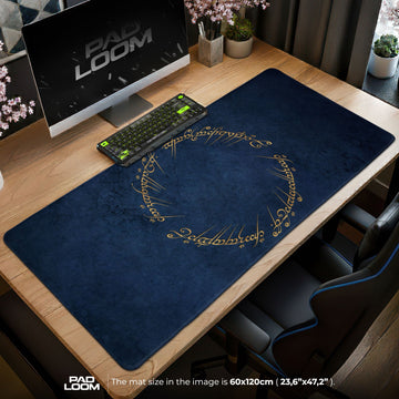 Elvish Ring Script Mouse Pad - LOTR Fantasy Gaming Mouse Pad Padloom