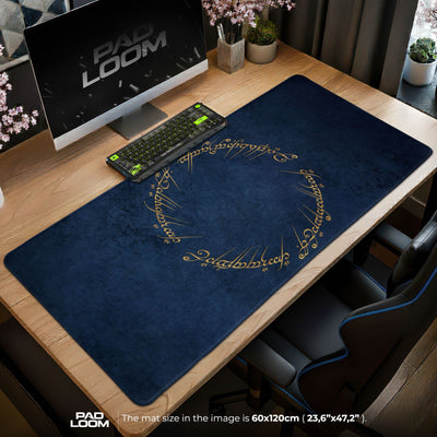 Elvish Ring Script Mouse Pad - LOTR Fantasy Gaming Mouse Pad