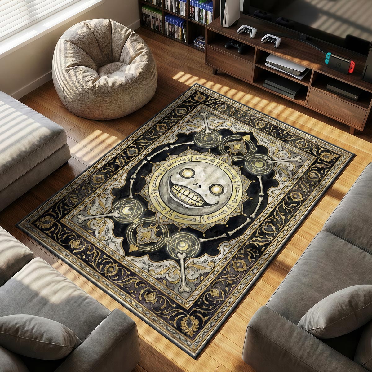 Emil Arcane Grin Rug - Nier Automata Chair Mat