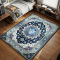 Re:Zero Emilia winged angel silhouette with Puck and ice crystals traditional rug art style area rug and floor mat