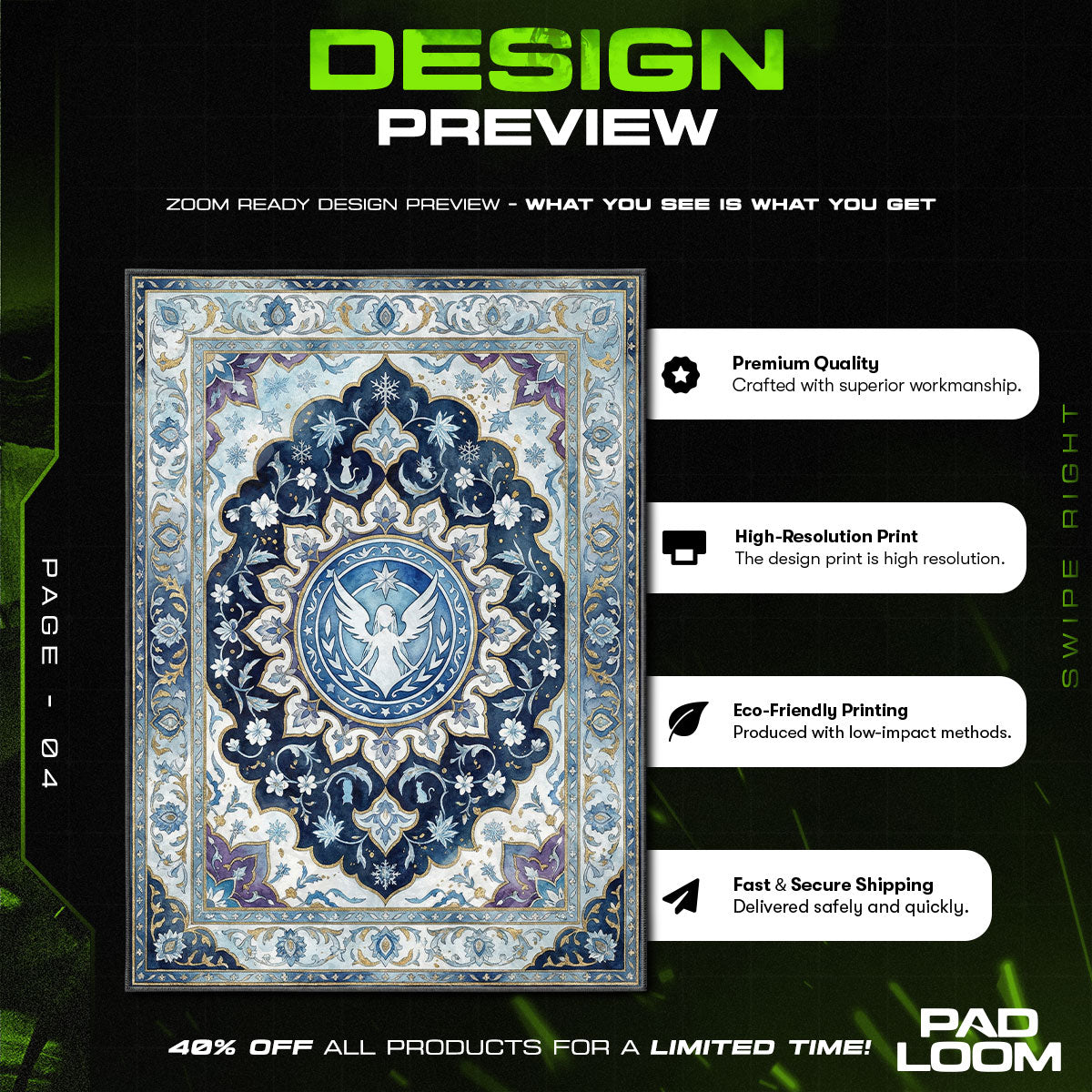 Emilia Angelic Crest Rug - Re:Zero Chair Mat