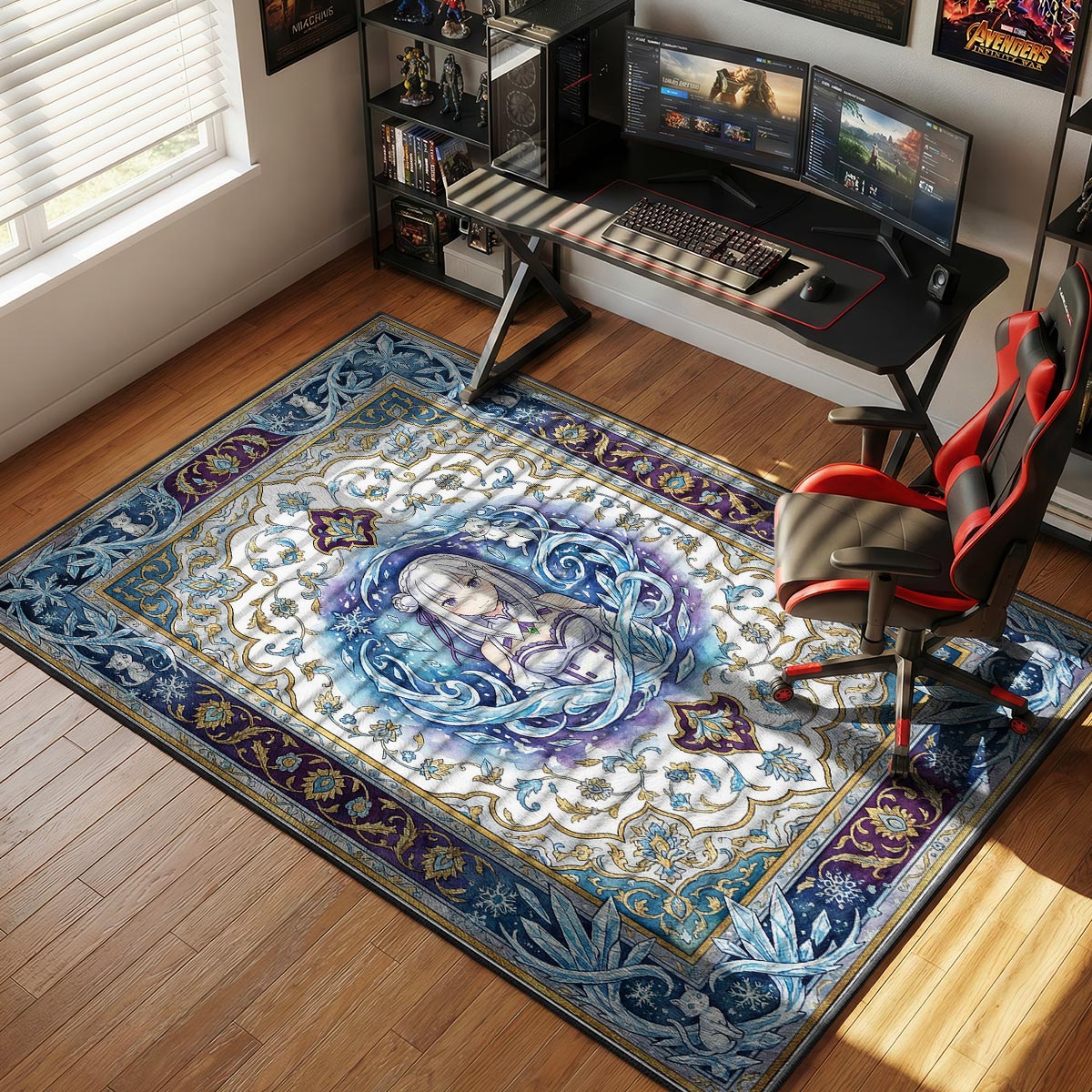 Emilia Ice Crystal Rug - Re:Zero Chair Mat