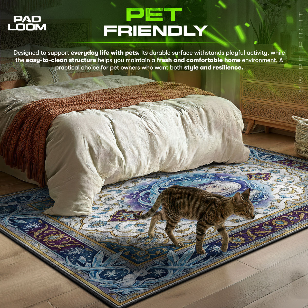 Emilia Ice Crystal Rug - Re:Zero Chair Mat