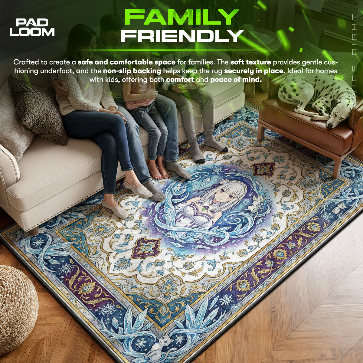 Emilia Ice Crystal Rug - Re:Zero Chair Mat