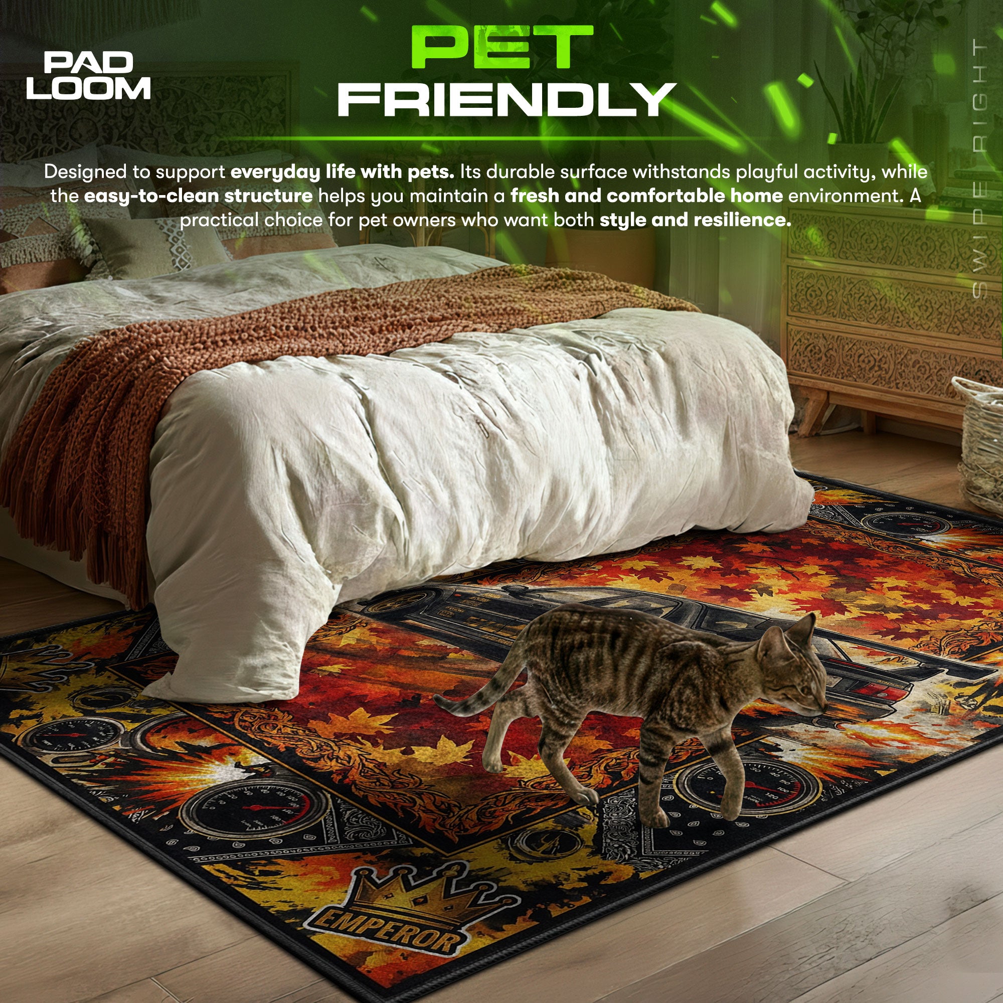 Emperor Team Evo III Herbst Drift Teppich - Initial D Stuhlmatte