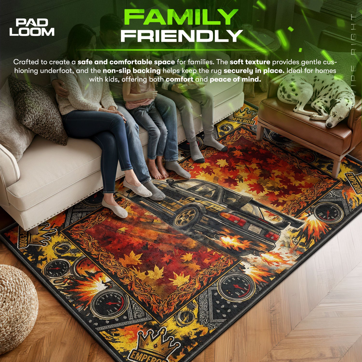 Emperor Team Evo III Herbst Drift Teppich - Initial D Stuhlmatte