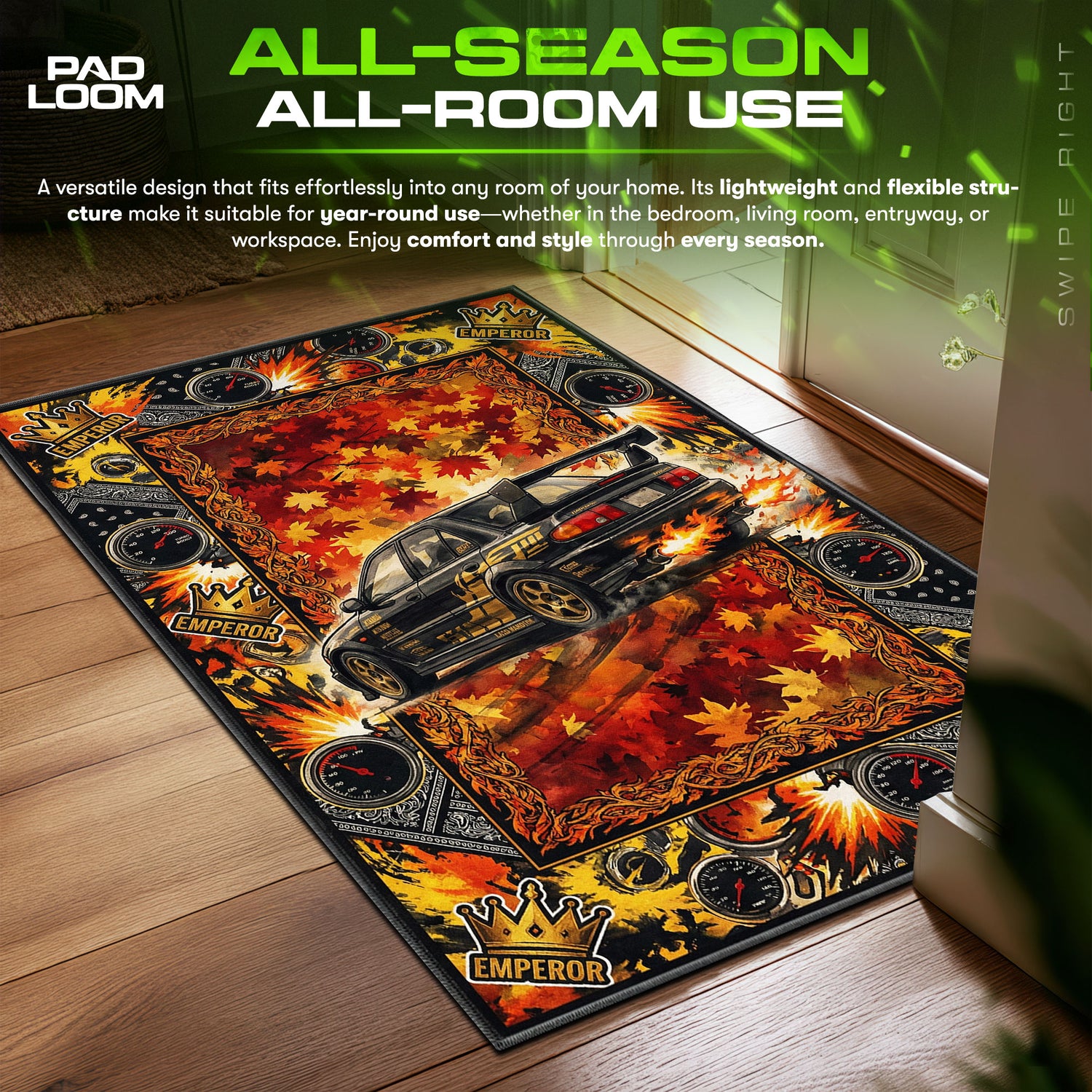 Emperor Team Evo III Herbst Drift Teppich - Initial D Stuhlmatte