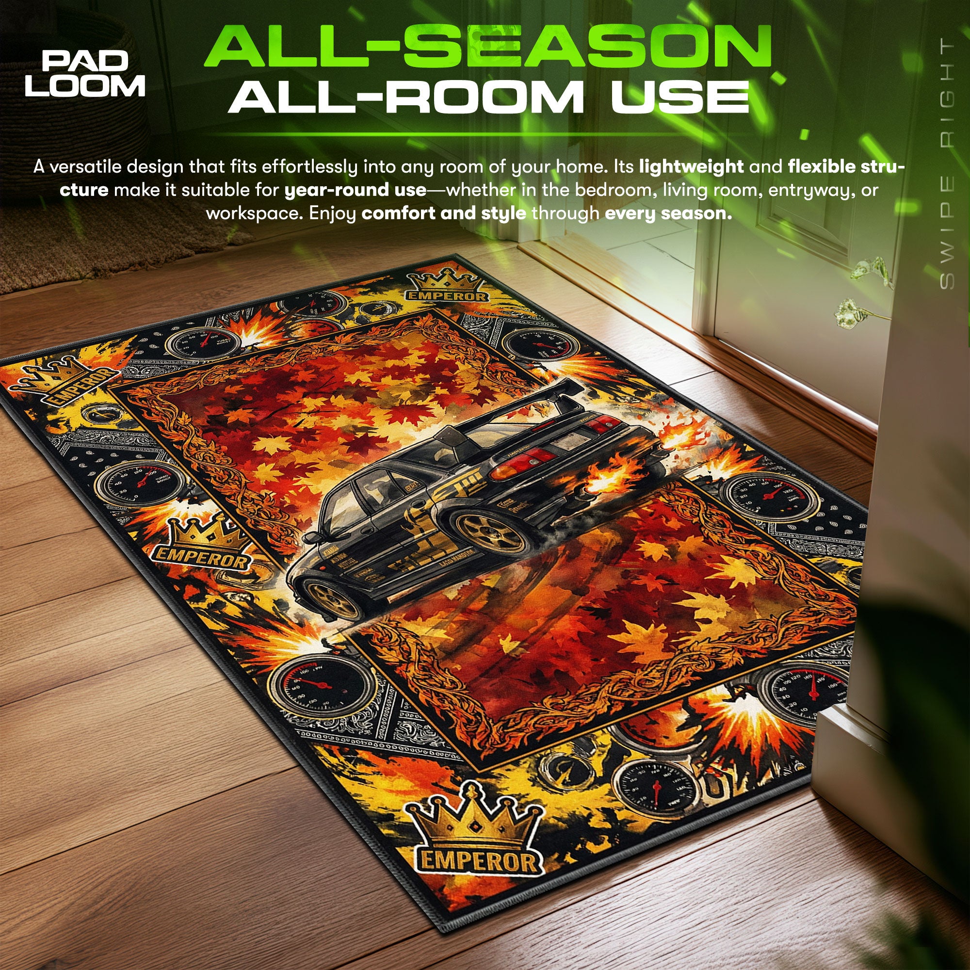 Emperor Team Evo III Herbst Drift Teppich - Initial D Stuhlmatte