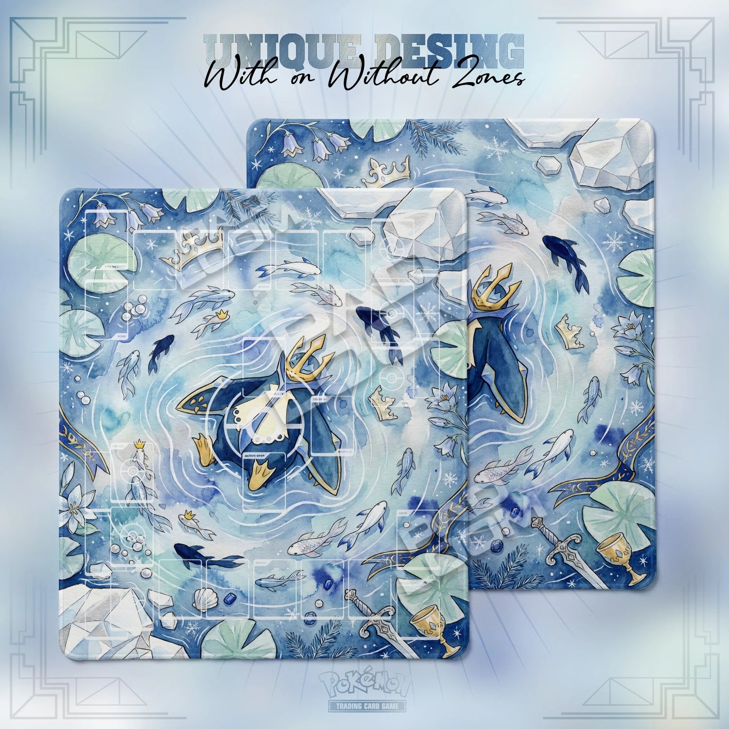 Empoleon Frost Playmat - 2 Player Pokemon TCG Mat