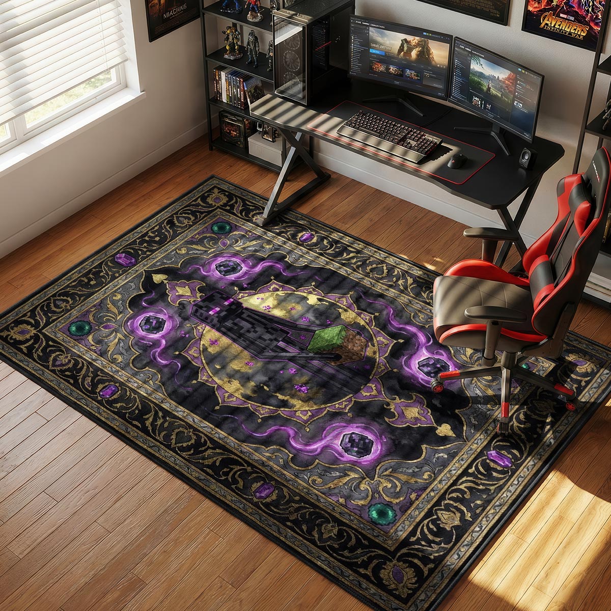Enderman Void Walker Rug - Minecraft Chair Mat