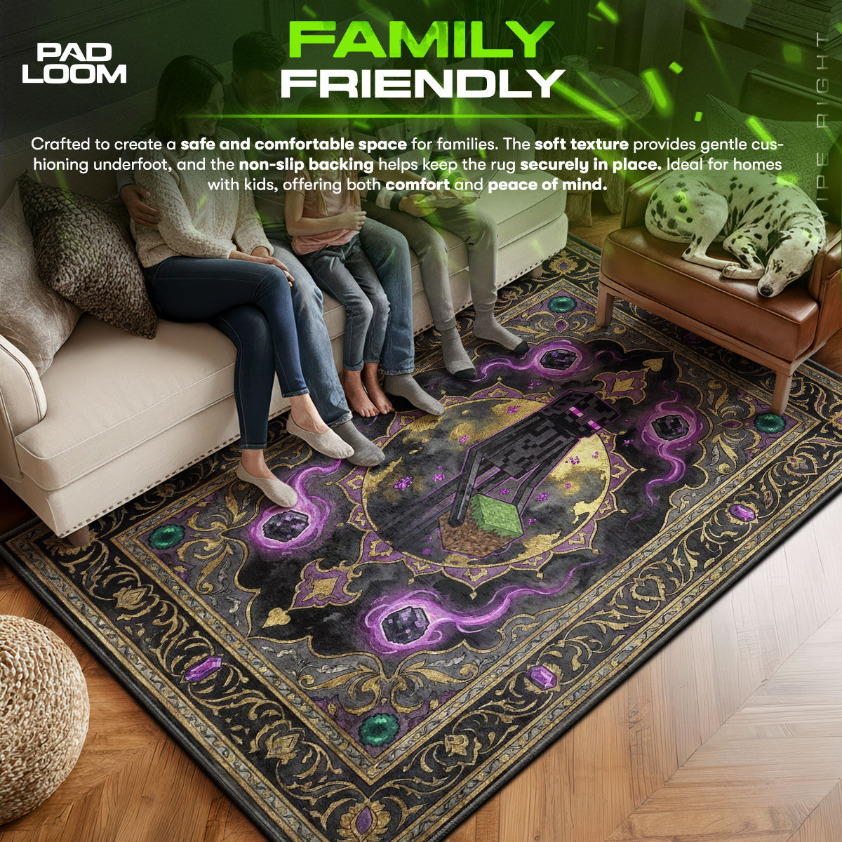 Enderman Void Walker Rug - Minecraft Chair Mat