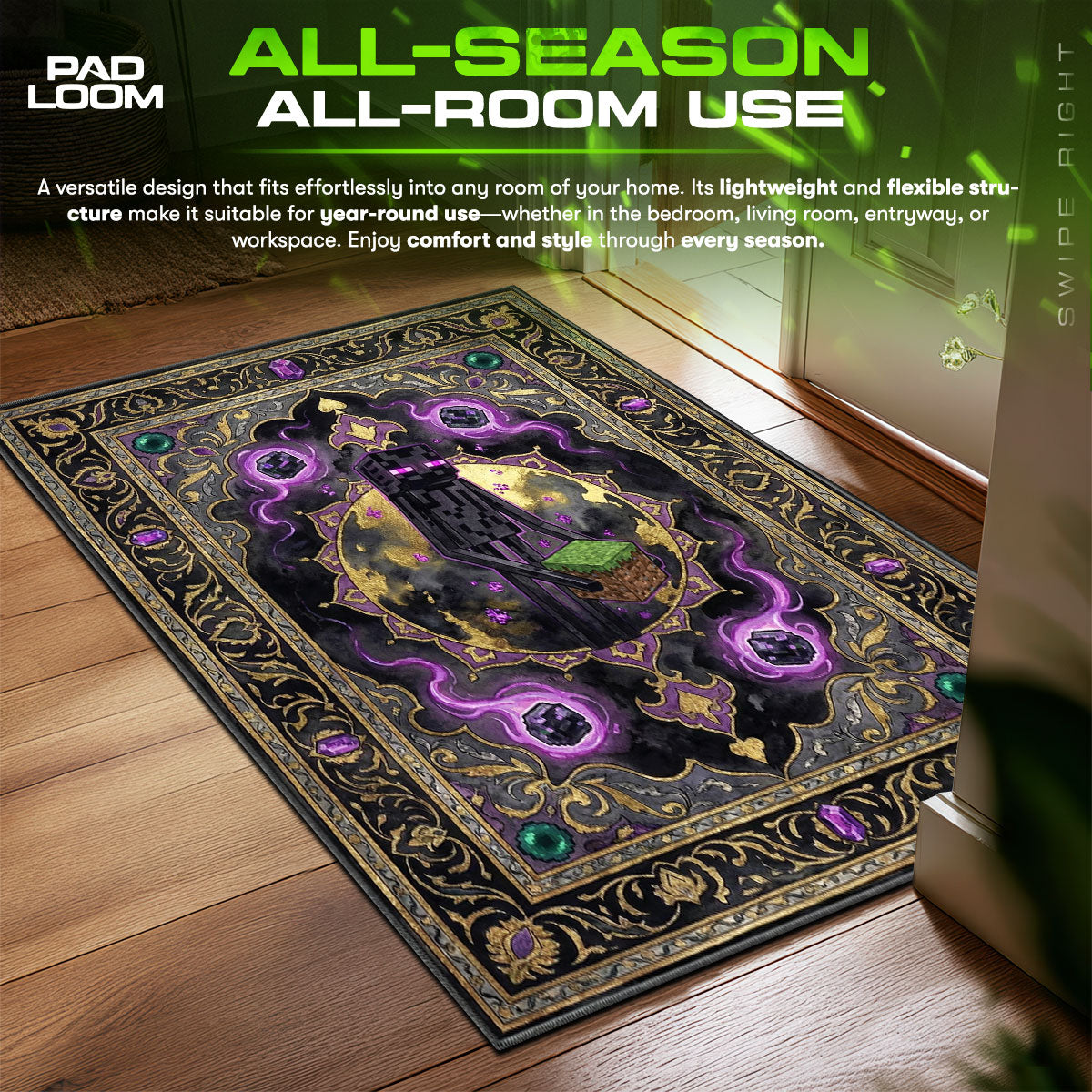 Enderman Void Walker Rug - Minecraft Chair Mat