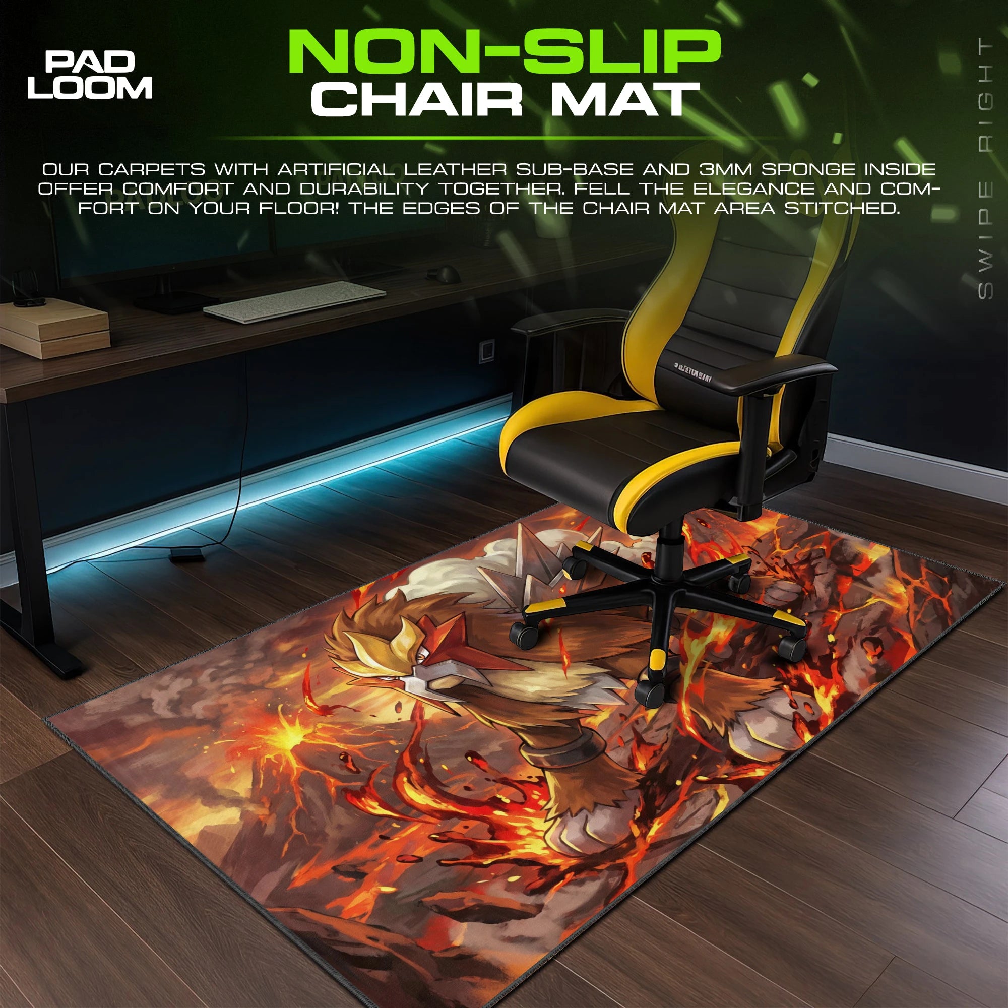Entei Volcano Stride Mouse Pad - Pokémon Desk Mat