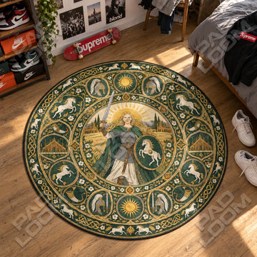 Eowyn Sunrise Round Rug - Lord of the Rings Chair Mat