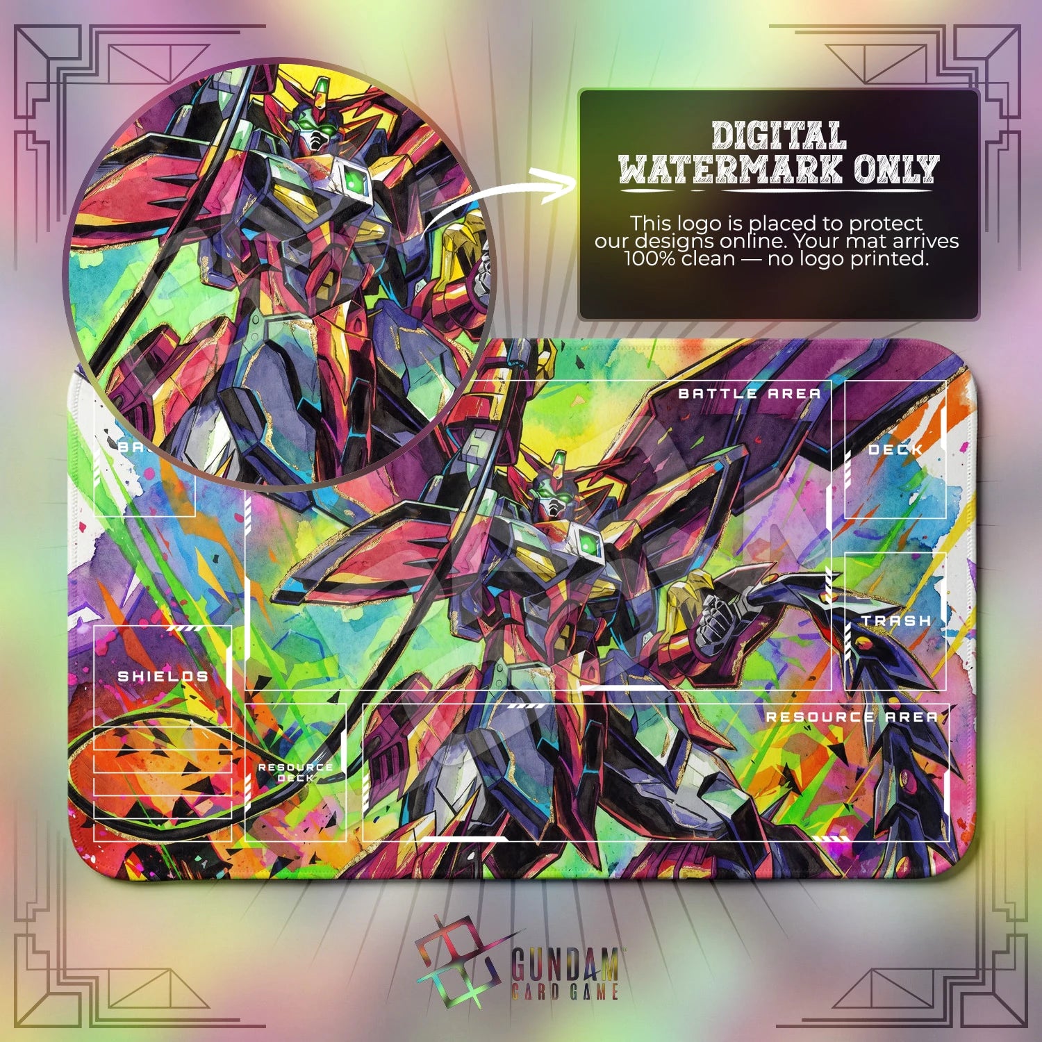 Epyon Prism Playmat - Gundam TCG Card Game Mat