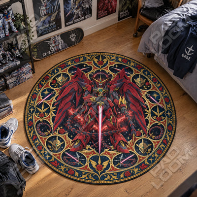 Epyon Rose Round Rug - Gundam Chair Mat