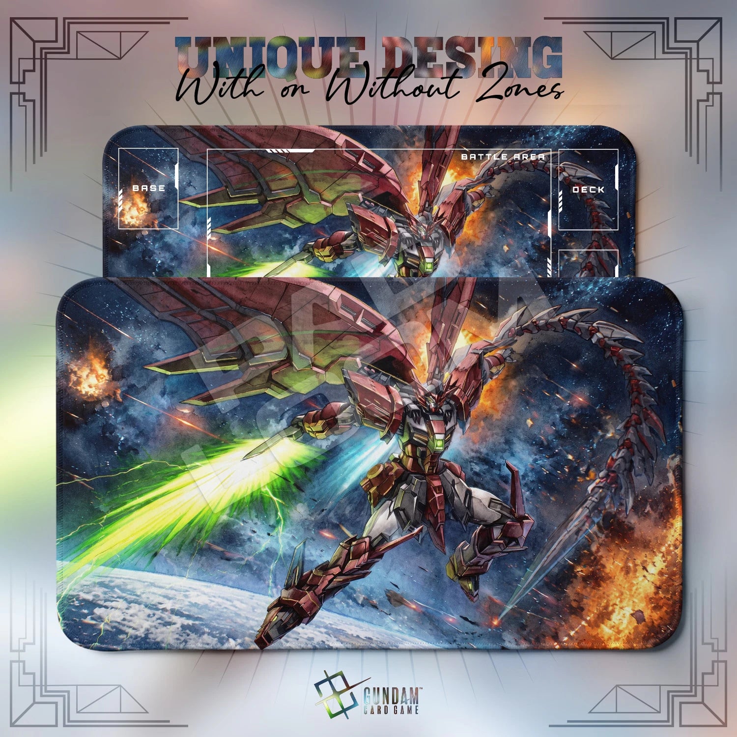 Epyon Wyvern Playmat - Gundam TCG Card Game Mat