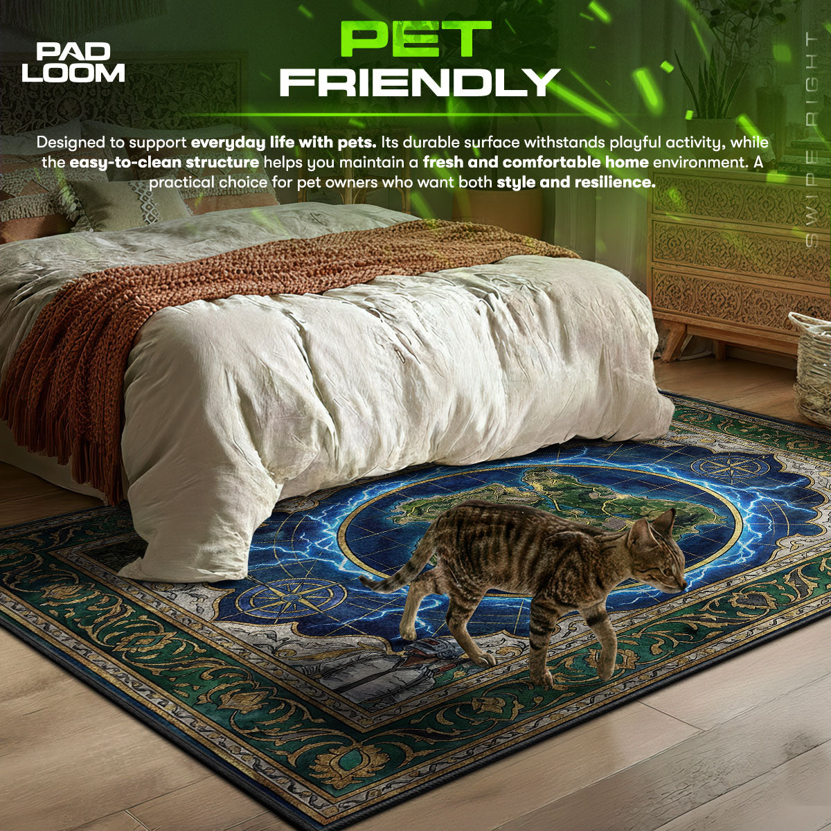 Erangel Blue Zone Rug - PUBG Chair Mat