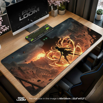 Eren Attack Titan Shadow Mouse Pad - AOT Desk Mat
