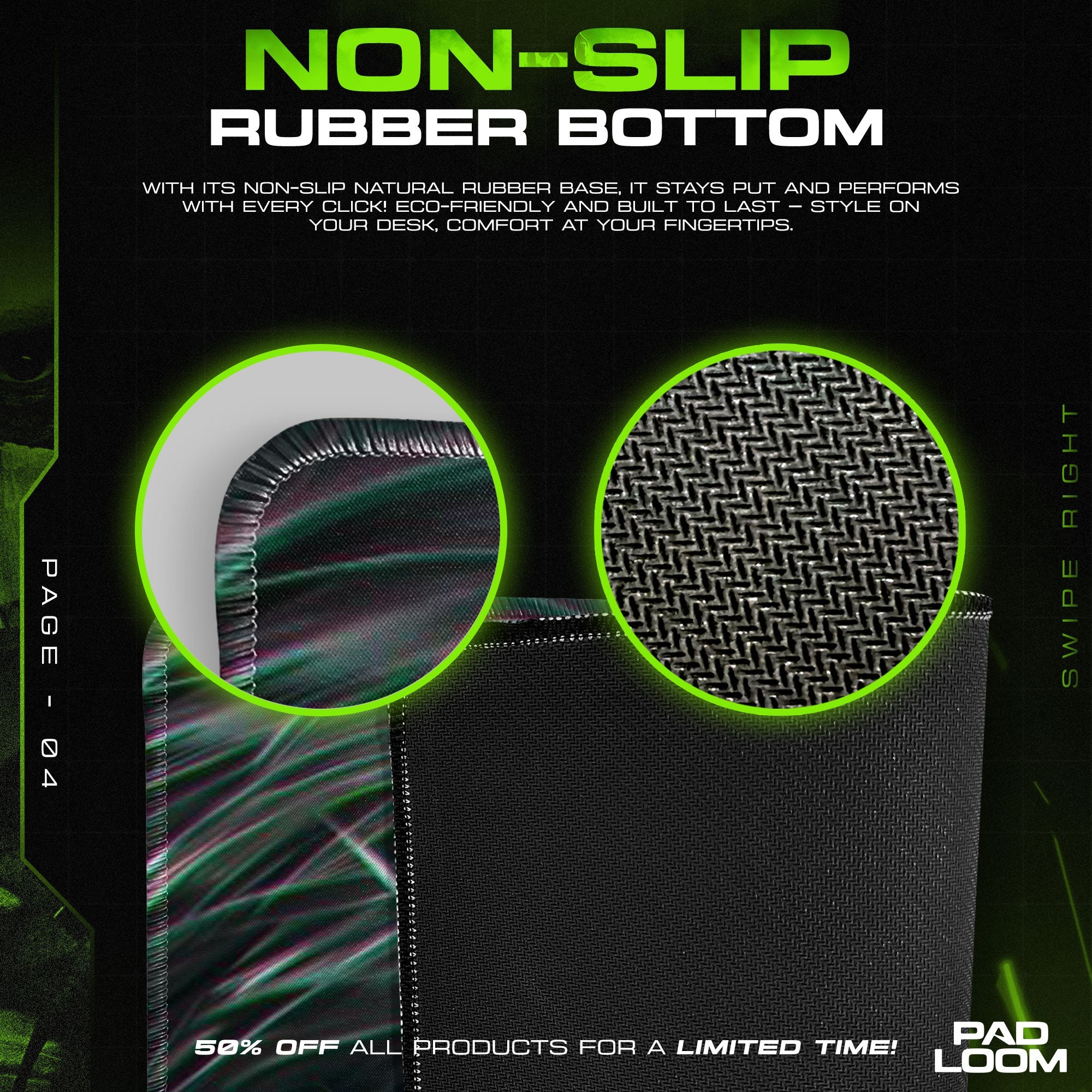 Eren Yeager Mouse Pad, Dark Titan Gaze Gaming Desk Mat Padloom