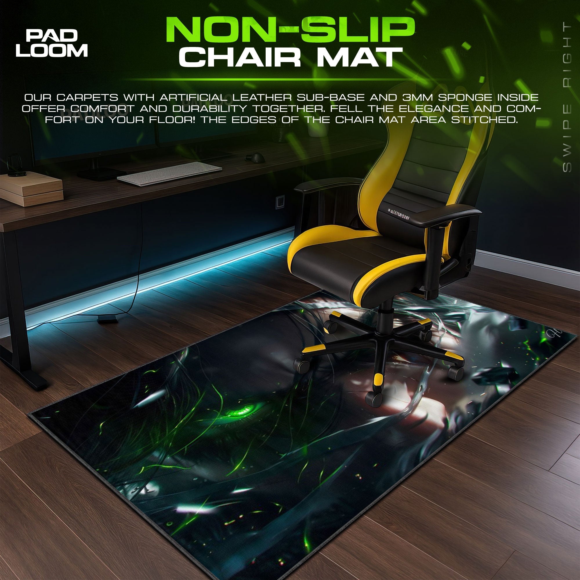 Eren Yeager Mouse Pad, Dark Titan Gaze Gaming Desk Mat Padloom