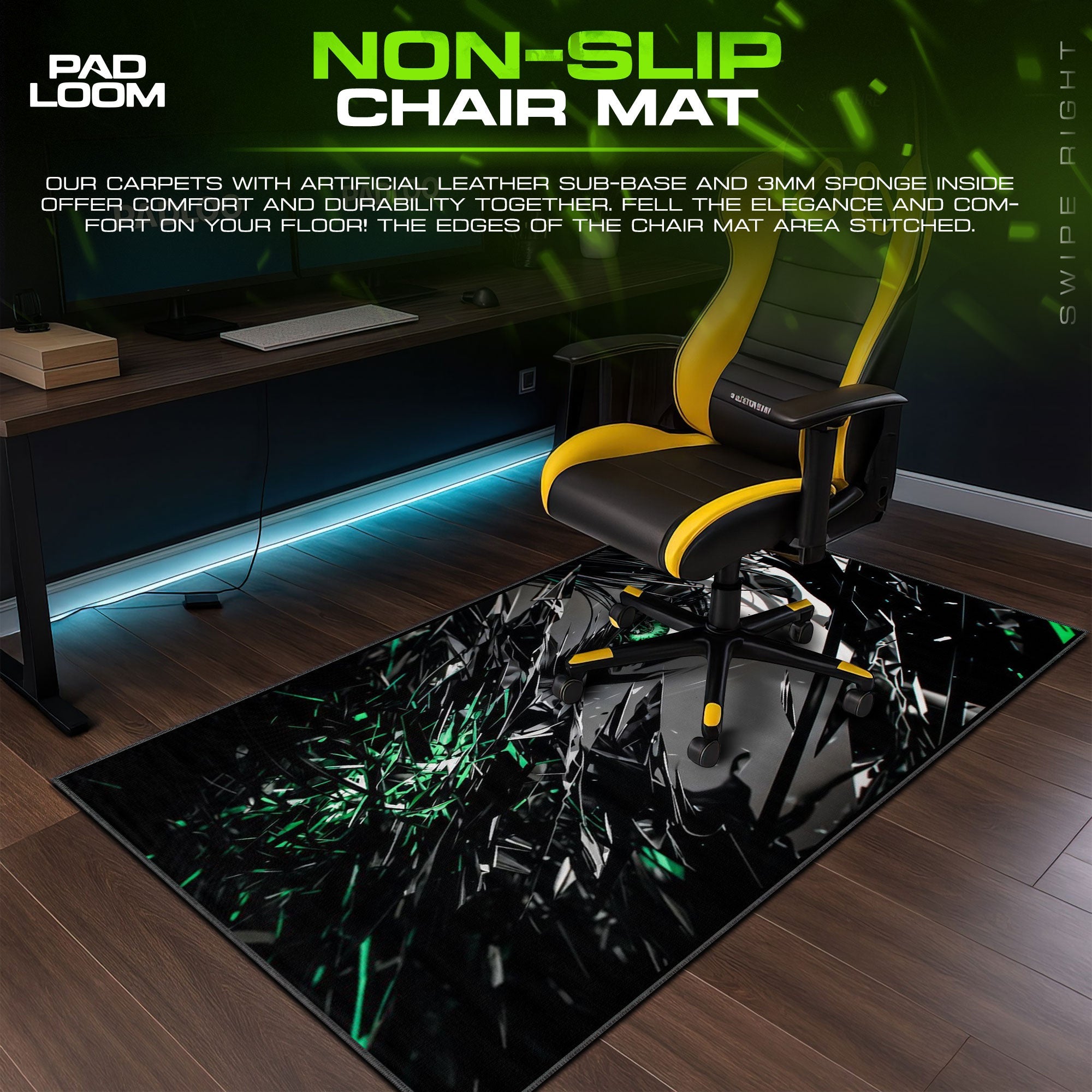 Eren Yeager Mouse Pad, Shattered Gaze Gaming Desk Mat Padloom