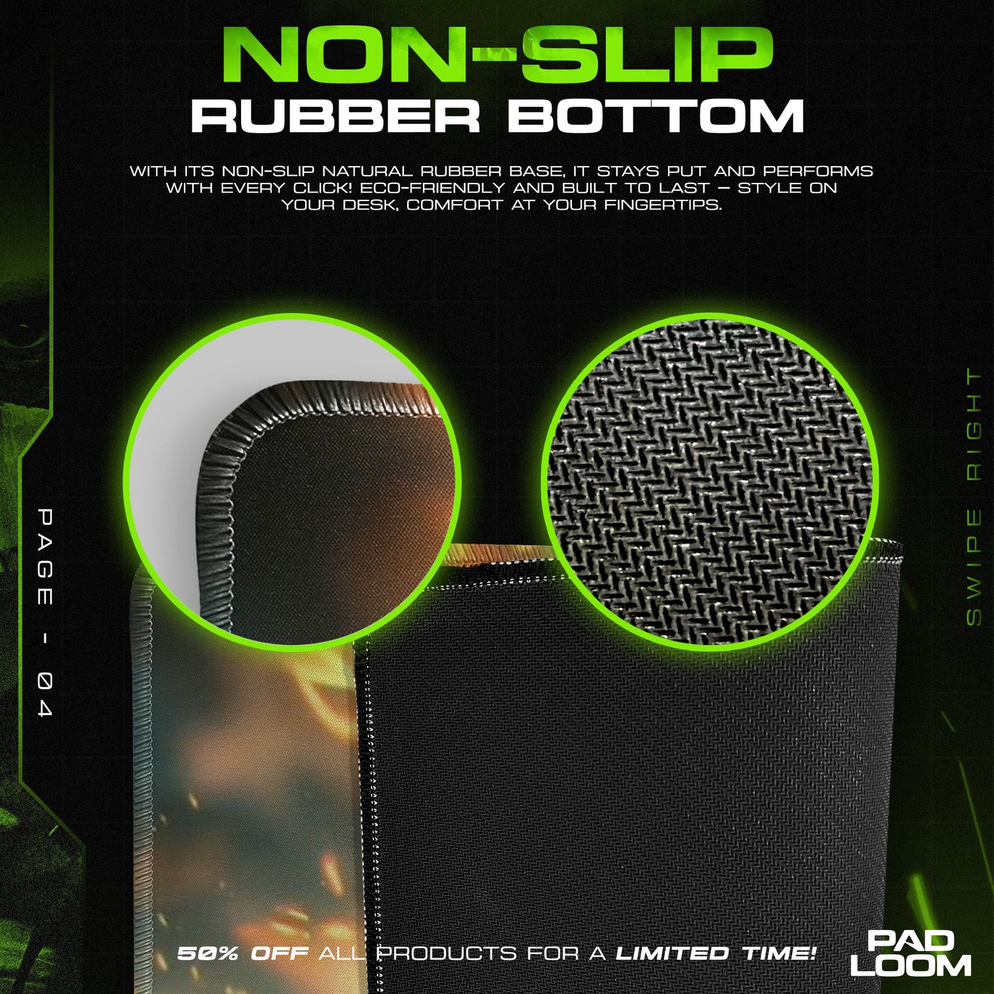 Eren Yeager Mouse Pad, Titan Fury Gaming Desk Mat Padloom