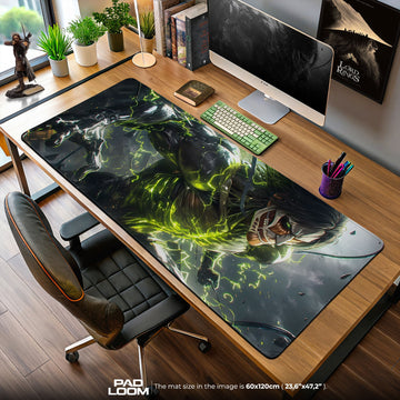 Eren Yeager Mouse Pad, Titan Surge Gaming Desk Mat Padloom