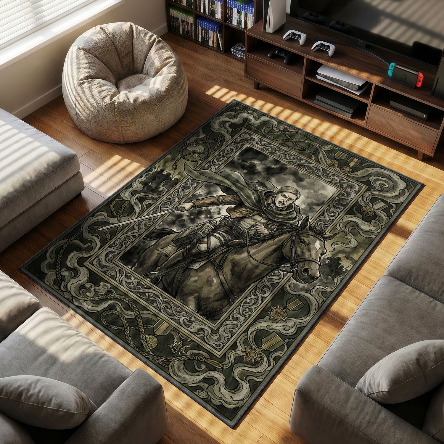Commander Erwin Charge Rug - Attack on Titan Chair Mat