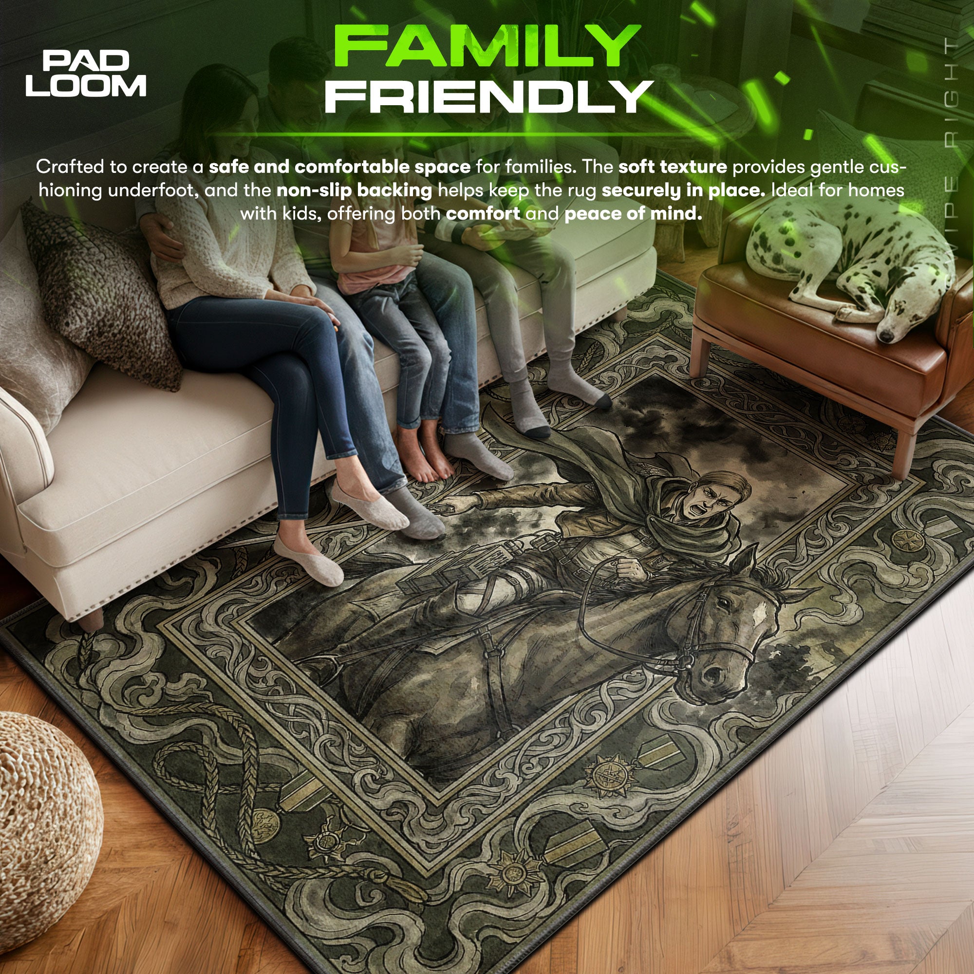 Commander Erwin Charge Rug - Attack on Titan Chair Mat