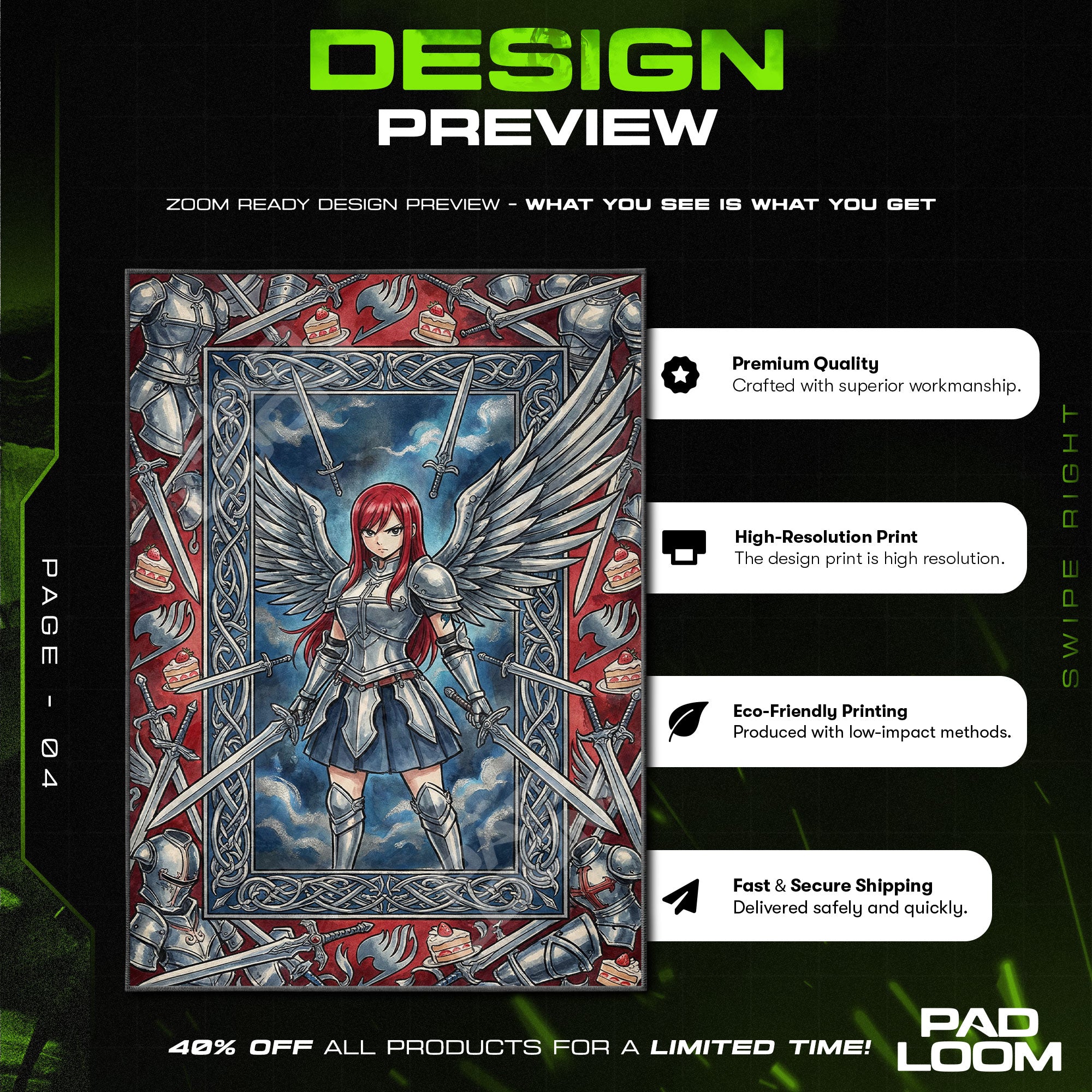 Chair character design printed on rug