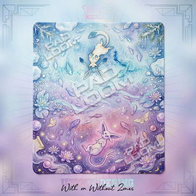 Espeon Glaceon Playmat - 2 Player Pokemon TCG Mat
