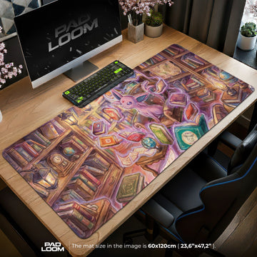 Espeon Library Study Mouse Pad - Pokemon Desk Mat