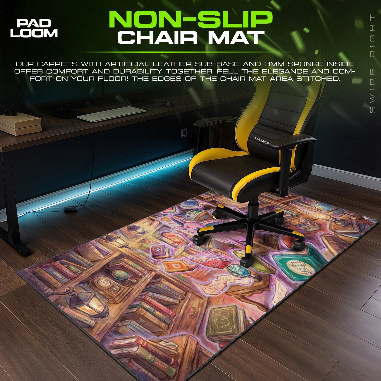 Espeon Library Study Mouse Pad - Pokemon Desk Mat