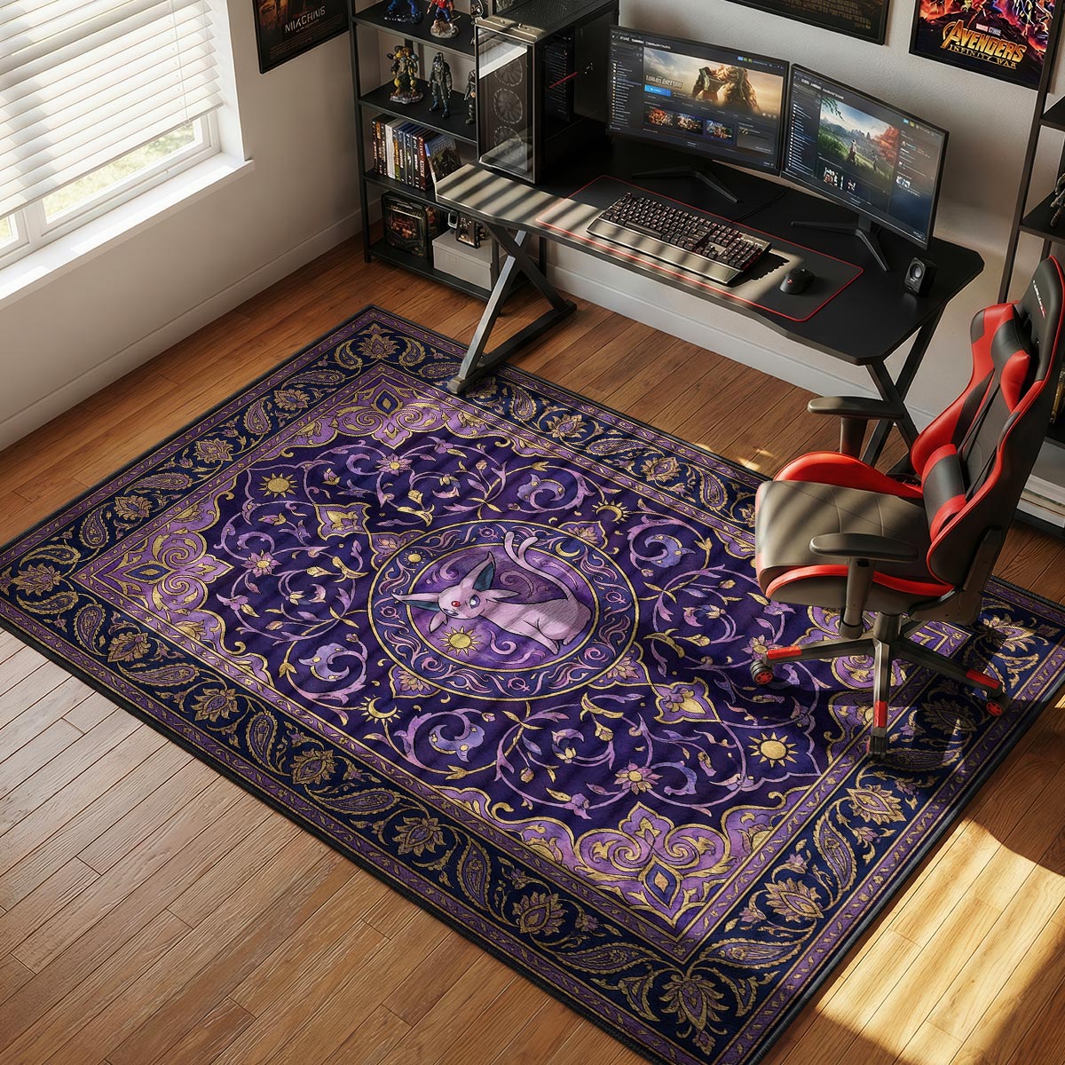 Espeon Mystic Sun Chair rug — main product view