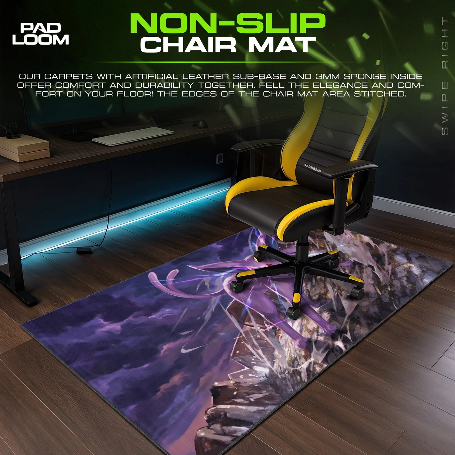 Espeon Psychic Ridge Mouse Pad - Pokémon Desk Mat