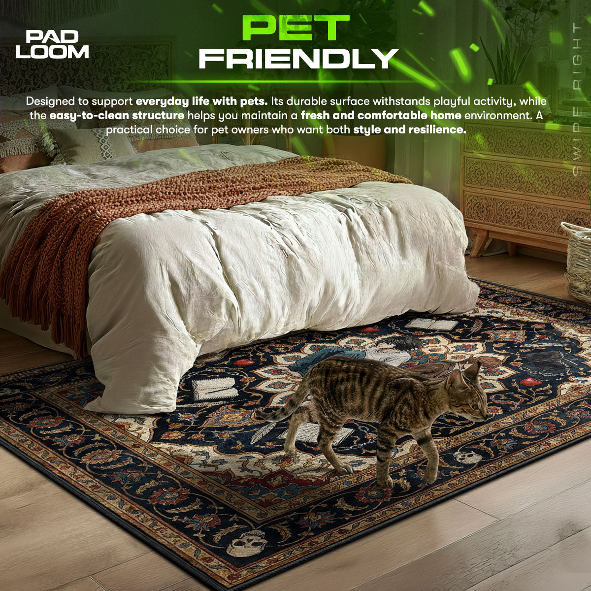 Eternal Rivals L and Light Rug - Death Note Chair Mat