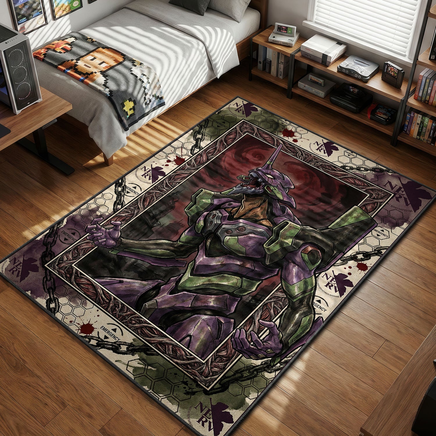 Eva Unit Berserk Mode Neon Genesis Evangelion Chair rug — main product view