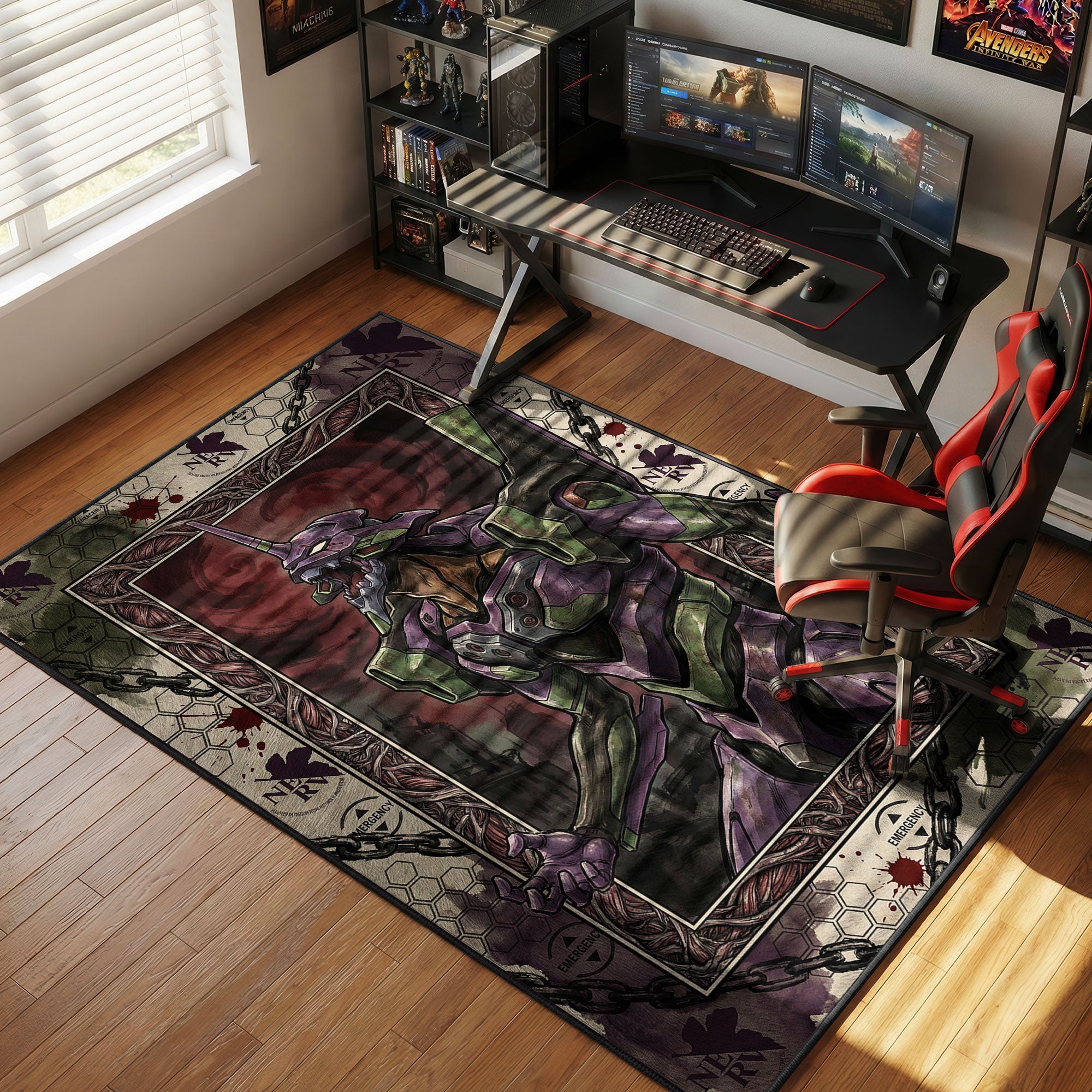 Eva Unit themed area rug for home decor fans