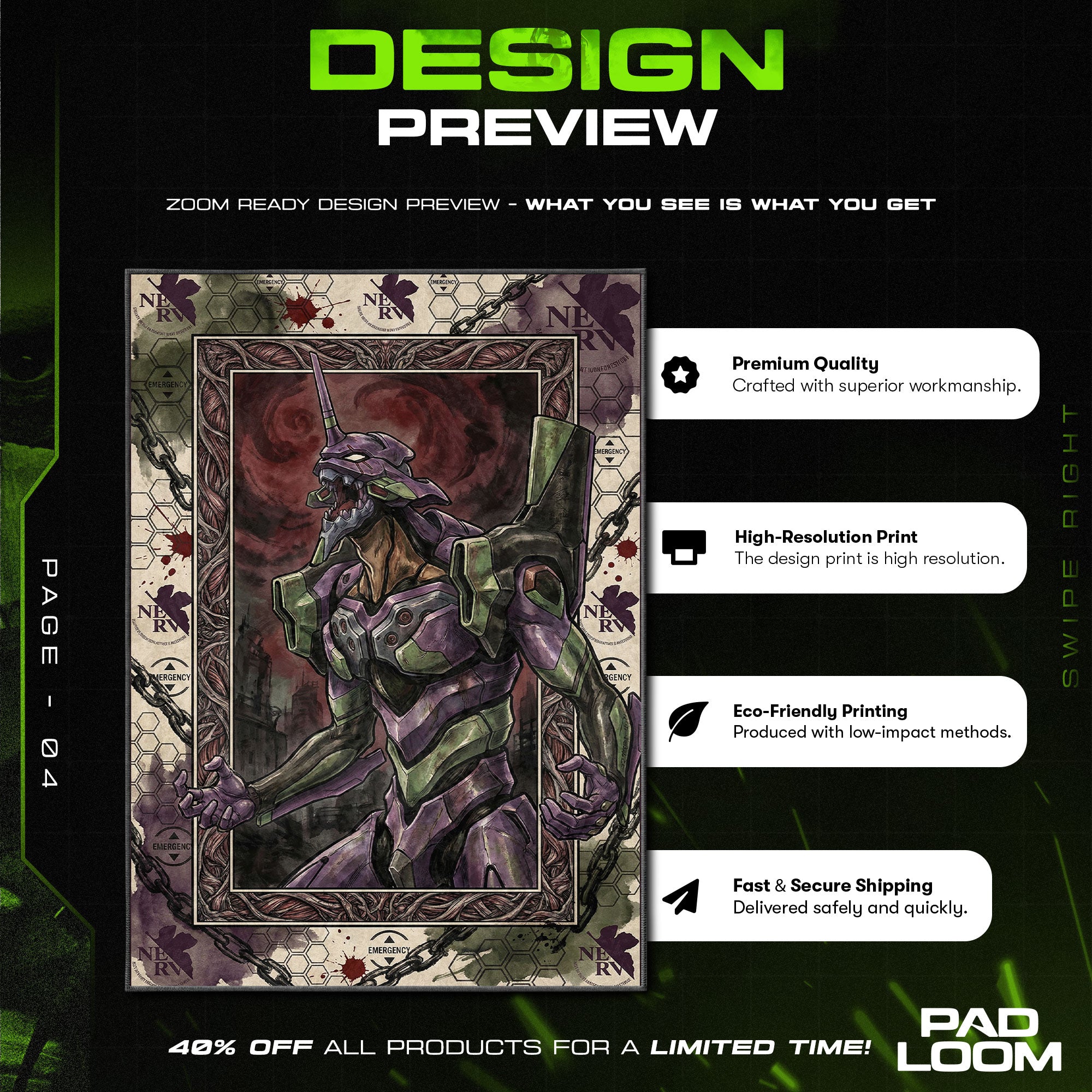 Chair character design printed on rug