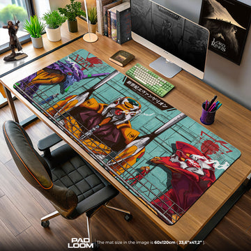 Evangelion Hangar Mouse Pad, EVA Unit Gaming Desk Mat