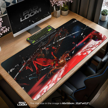 Evangelion Mouse Pad - Red EVA Battle Desk Mat Padloom