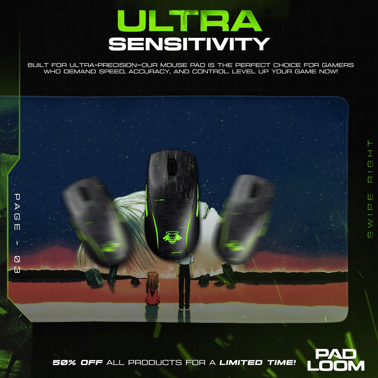 Evangelion Mouse Pad - The End of Mecha Desk Mat Padloom