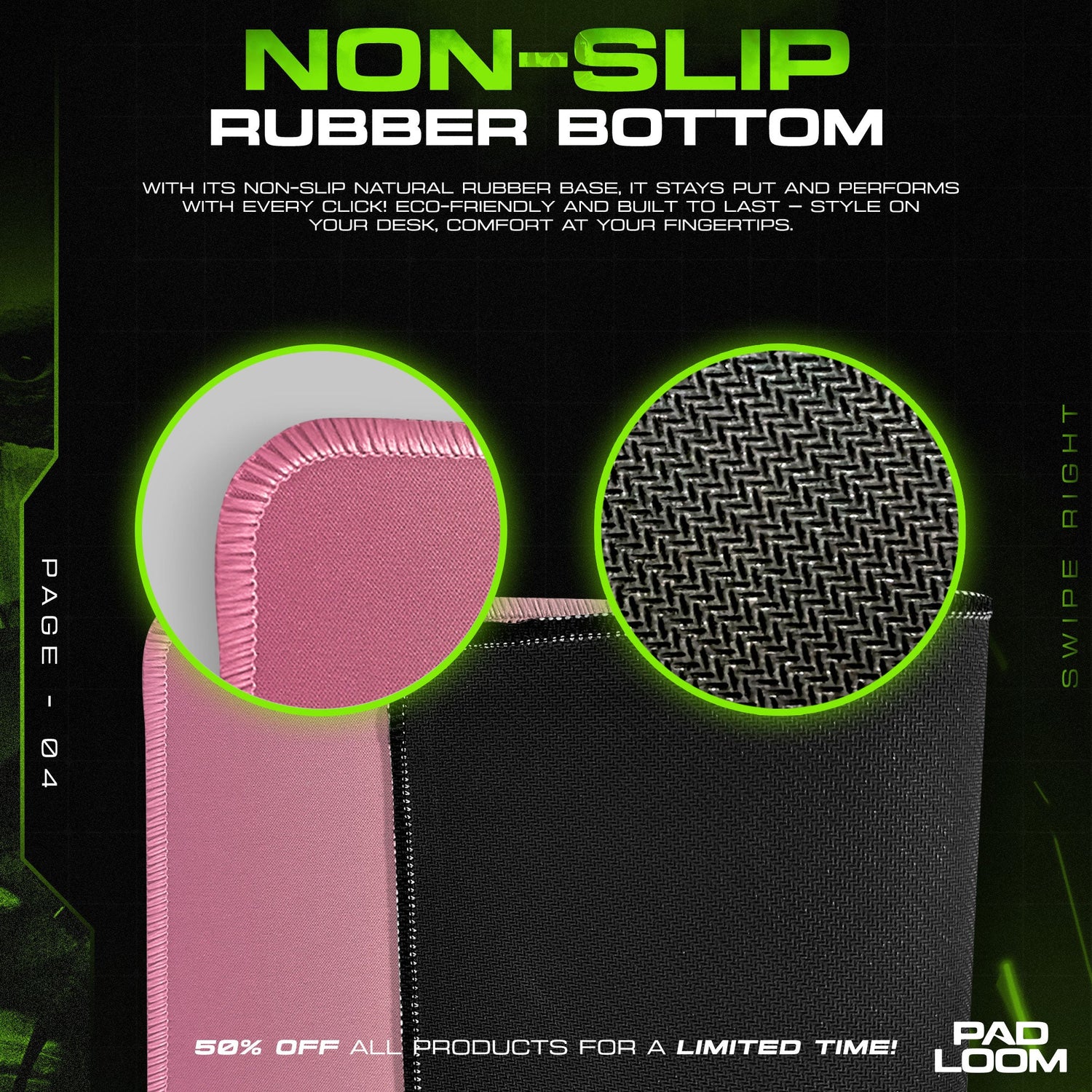 Evangelion Unit-01 Mouse Pad, Neon Mecha Anime Desk Mat Padloom