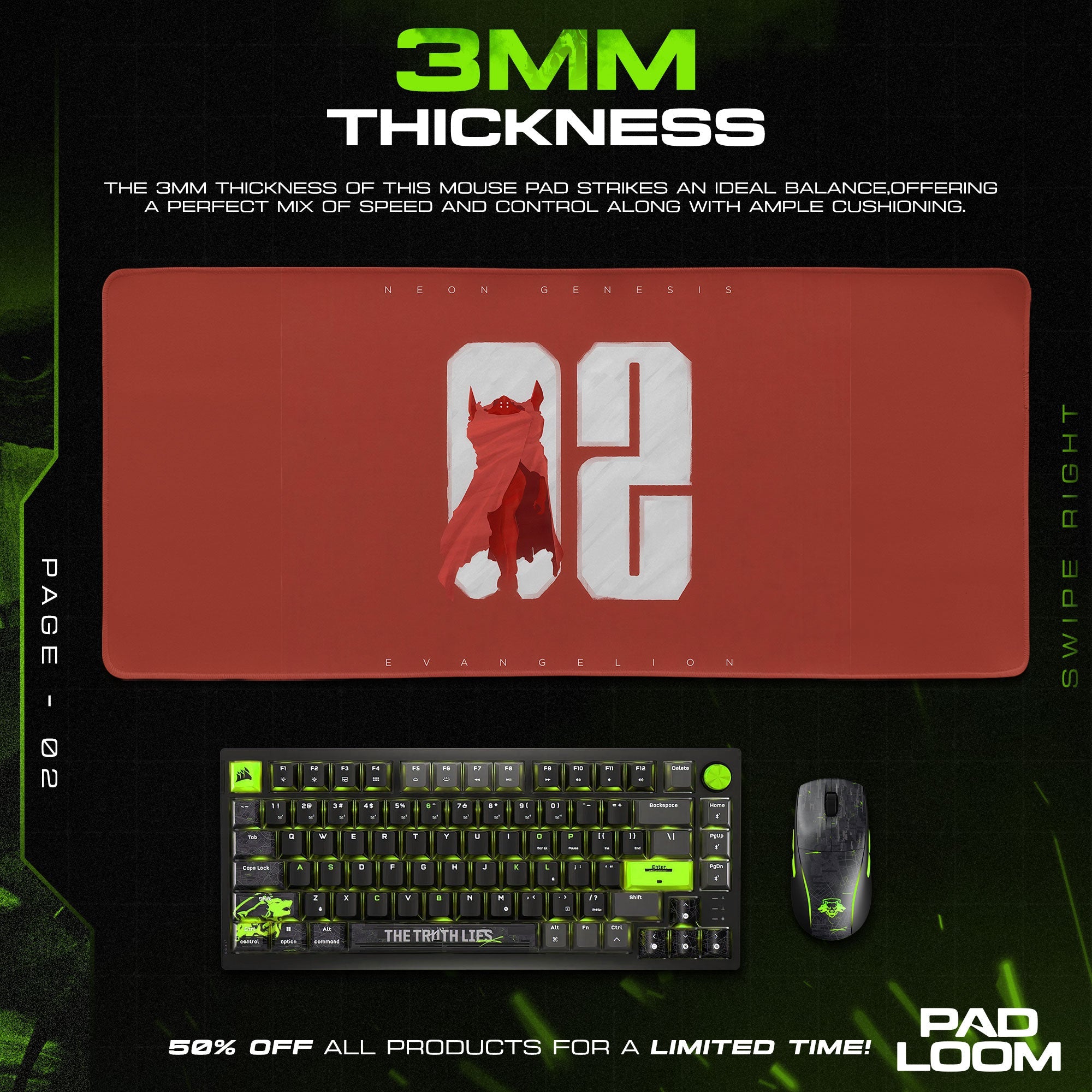 Evangelion Unit-02 Mouse Pad - Anime Gaming Mouse Pad Padloom